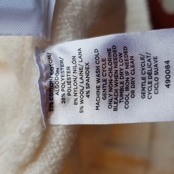 Ann Taylor LOFT Ivory Side Tie Wrap Sweater sz S NEW Women's Knit Whisper White - Picture 7 of 8